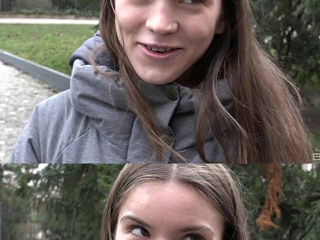 Skinny stranger Evelina Darling takes money to be fucked good