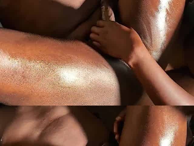 Large Ebony Jock Massage