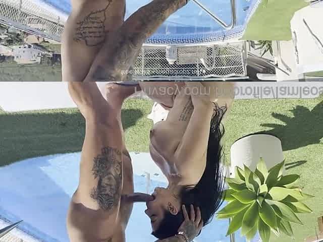 Sultry beauty enjoys outdoor sensual pleasures with stud