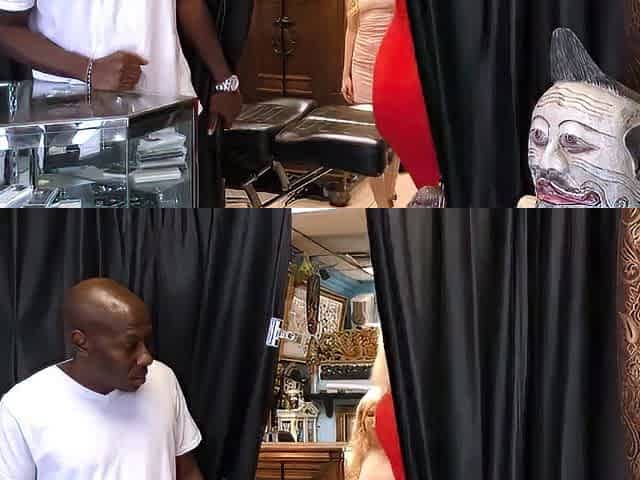 Mom and daughter try huge equiped man