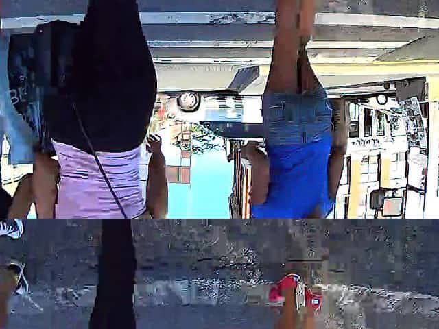 Thick PAWG in tight black leggings grabbed on voyeur video with spy cam