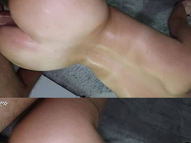 Bulky penis stretches a gal's marvelous butthole