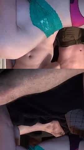 Bambi and 2 Teens Bukkake Gangbang