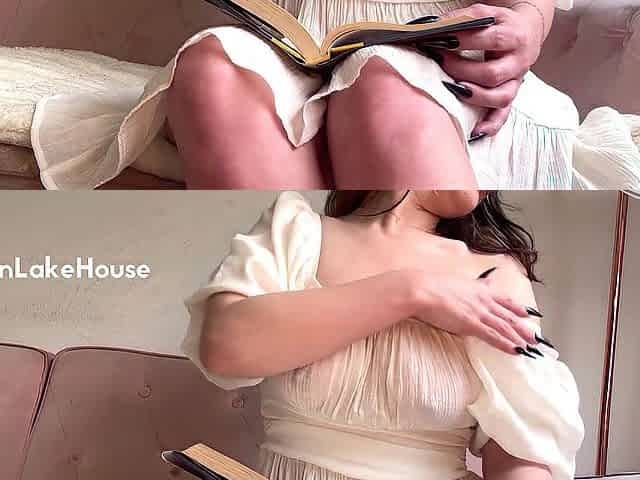 Reading in a Sheer Costume