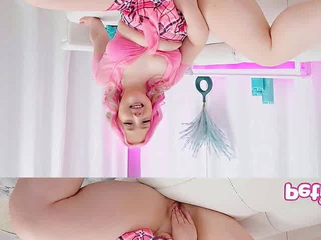 Petite18- Cute Eva Nyx Bows Over For a Hard Bang and a Frothy Creampie