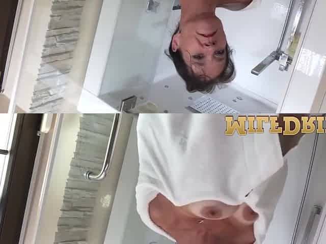 Bathroom Booty Milf Has Her Pussy Licked Before Anal Fuck