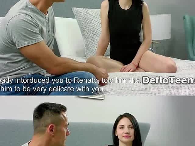 Slim Teen 18+ Emily Enjoys Caressing Before Fucking