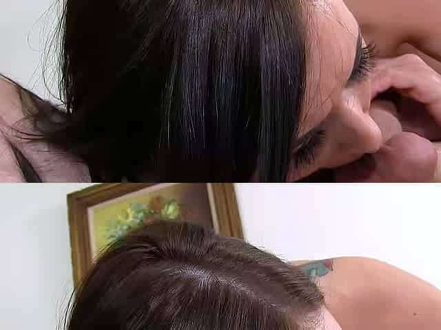 Big natural Bouncing Boobs Girl suprised by naked Boy