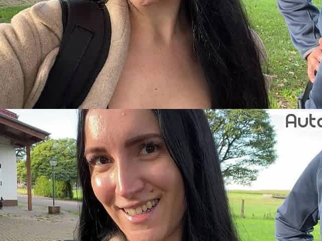 Eva gave a oral pleasure to a stranger and tested VacuGlide from Autoblow on him