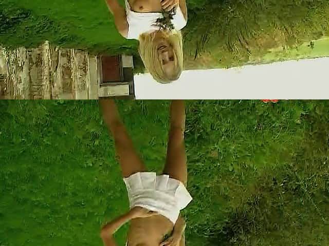 Skinny Teen Slides A Vibrator Up Her Pussy Outdoors