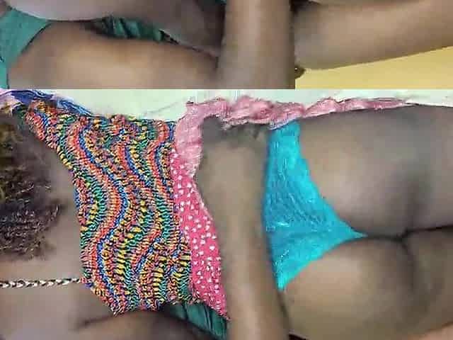 An Angolan black woman gives in to a wild, coarse porn scene, engaging in missionary and doggy position pounding
