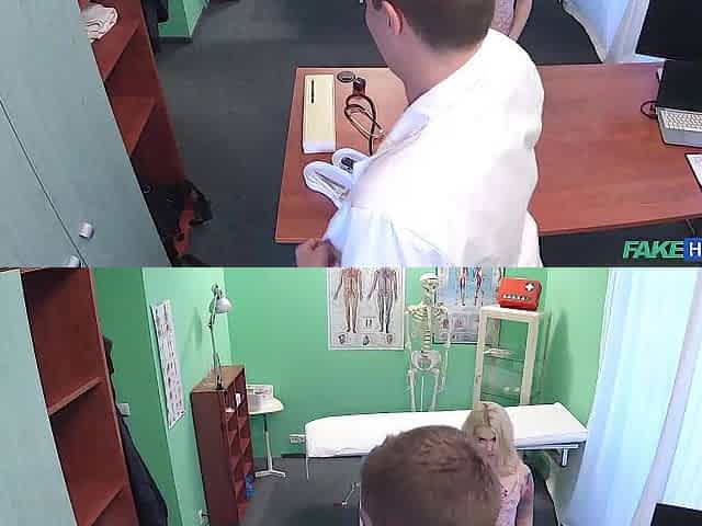 Fake Hosptial Blond playgirl actually desires her doctor to give her larger titties