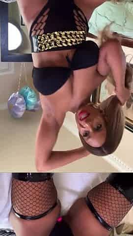 Breasty Black Large Butt Twerking Nyla Storm Stripteases Whilst U Vibrate Her Snatch
