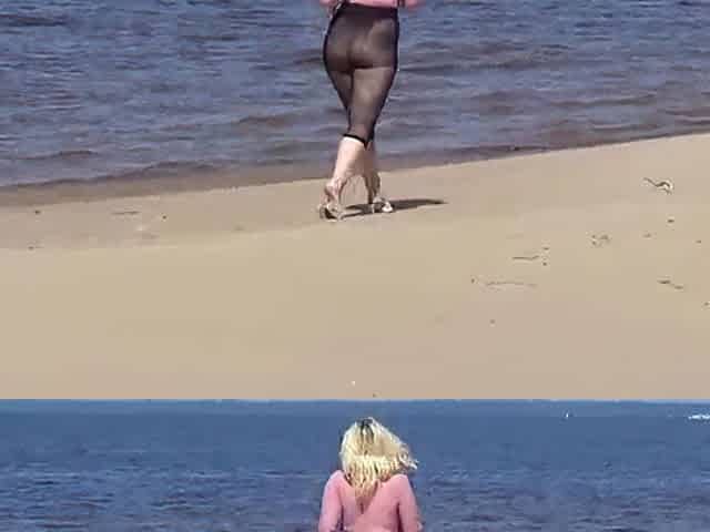 A matter of joke mother i'd like to fuck with nylon booty and bazookas on beach