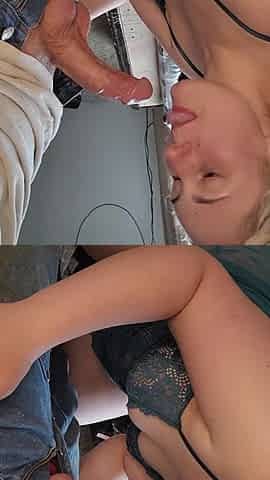 Fur Cat Ear Hotty Gives Sloppy Oral pleasure with Biggest Facial