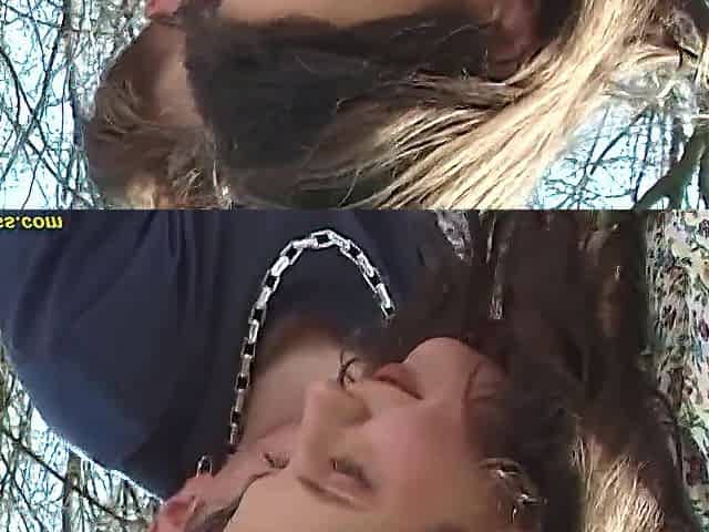 Youthful monster boob teen outdoor drilled by her boyfriend