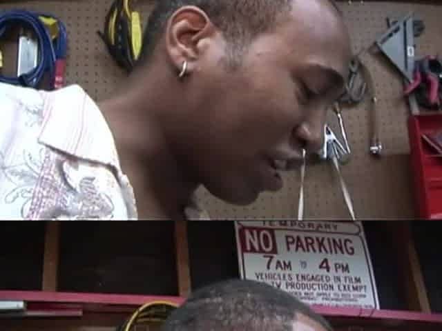 Large butt ebony angel would do everything to get her car fixed