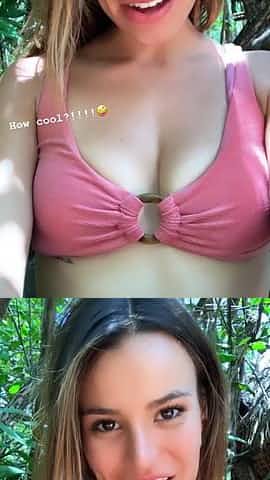 Madison Grace Reed sexy selfie at outdoor restaurant
