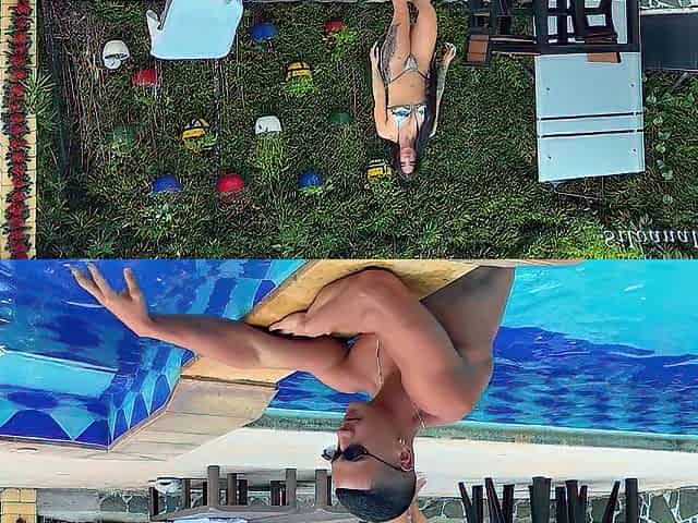 Silvana Lee seduces a fortunate fitness dude with her spectacular hawt body in the pool