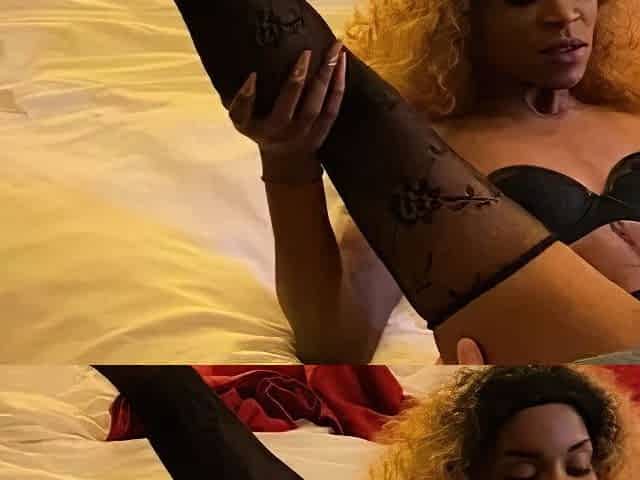 Sexy Black Escort Gets Double Creampie