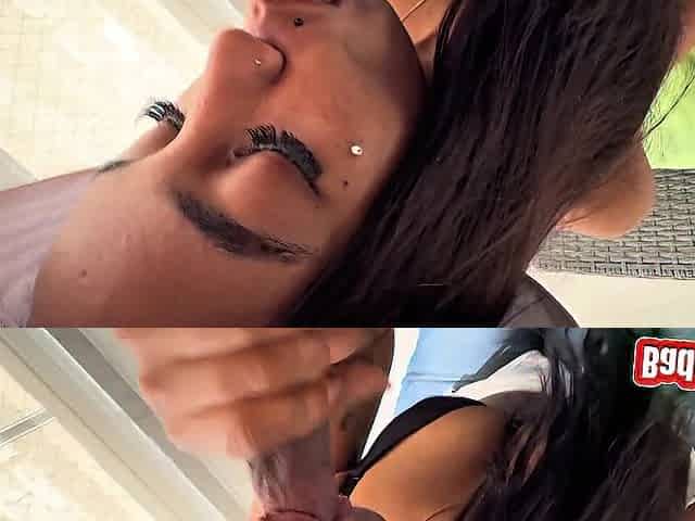 Skinny Thick Amara Sloppy Fellatio and Large Butt Banged