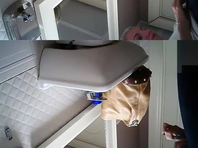 Women pee in public toilet 2273