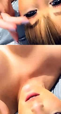 Amateur young brunette enjoys dildo on solo masturbation