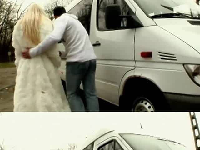 Maddy, Nick Lang, Teaser#two - European Screw - Comedy outside in the village at a car parts park
