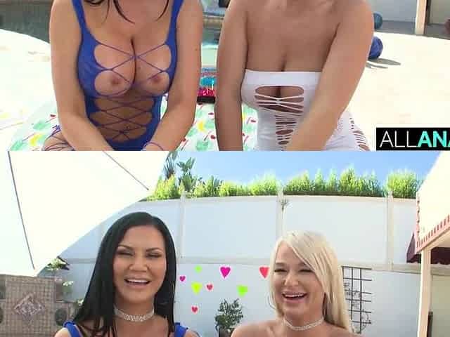2 hawt MILFs with giant breasts take turns getting drilled in the booty
