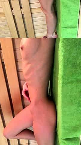 Amateur brunette Michelle with small tit
