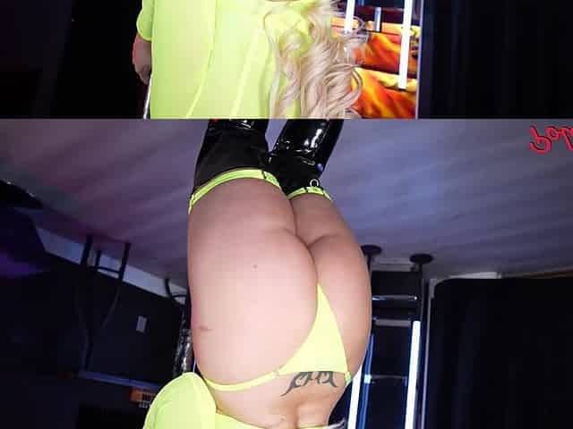 POLE VIXENS - Blond mother I'd like to fuck Exotic Dancer Jessica Slips Her Viscous Snatch Onto Client's Penis