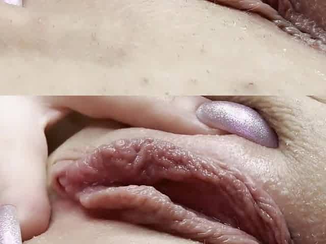 masturbating my juicy vagina and making myself squirt with four fingers