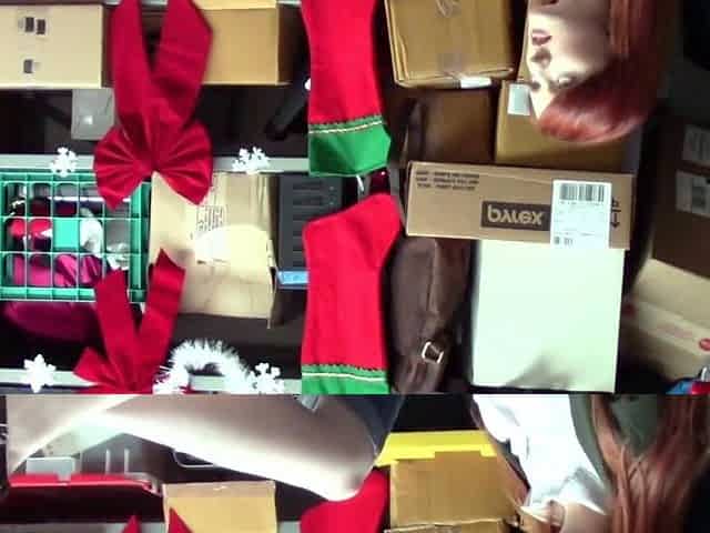 Amateur redhead caught in office storage room