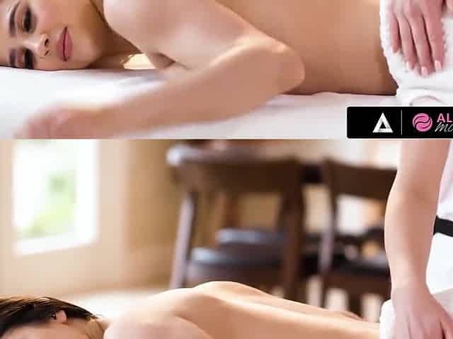 Hot Massage Gets Naughty Between Two Sexy With Aften Opal