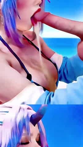 Shion From That Time I Got Reincarnated as a Slime, Does a Perfect Deepthroat with Your Long Penis and Will Swallow All Your Cum