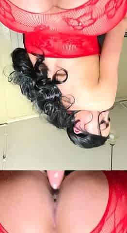 Gorgeous Brunette In Lingerie Smoking and Masturbating