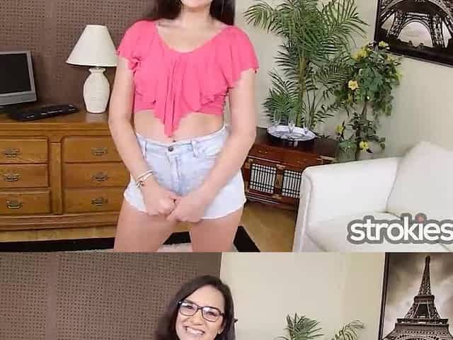 Strokies Nerdy teen Paisley Parker first handjob
