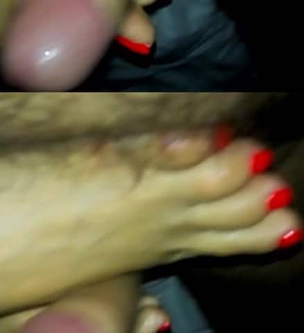 New red footjob!