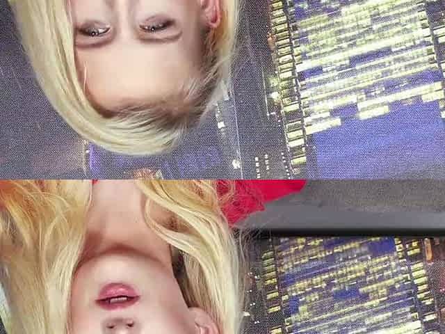 Sexy blonde chick solo masturbation with dildo