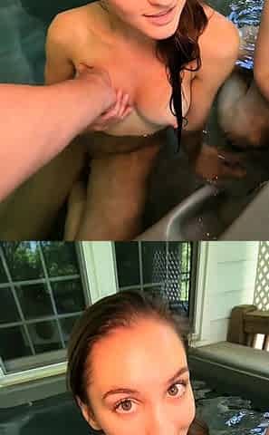 Big Booty Bailey Sneaking Into Our Neighbour's Hot Tub