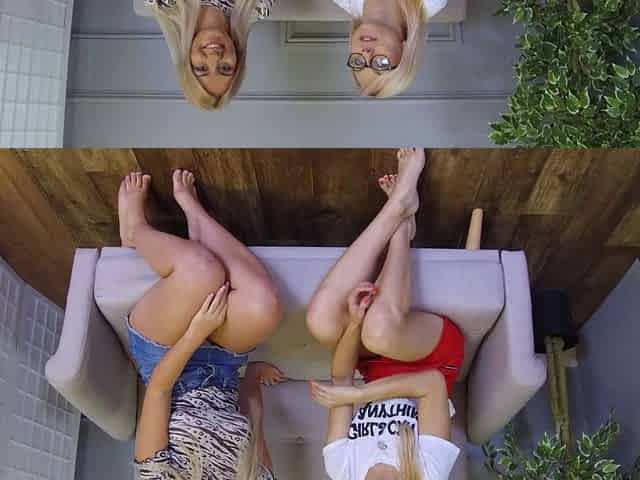StepSiblings Redhead blonde babes lesbian sex