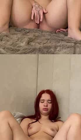 The Girl Masturbates and Has an Orgasm with Squirt. Home Video