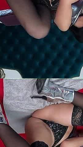 Shiny Grey Dress JOI Masturbation, Twerking, Dirty Talk & Toy Play in Front of My Fans