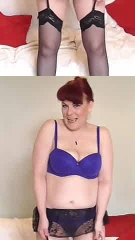 50 Year Old Britsh Mature Redhead Christina Goes Naked in Front of the Camera