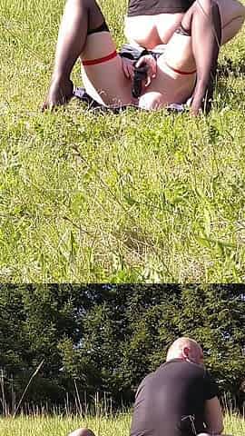 Dirty Ass Licking and Sucking, Outdoor Slut Rimjob