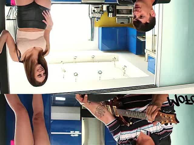 MOFOZO.com - Brunette hair Step Daughter Gets A Load Of Cum On Her Snatch