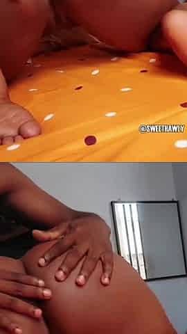 She Held Selfie Stick to Make Sure Her Big Soft Ass Is All on the Screen Fucked