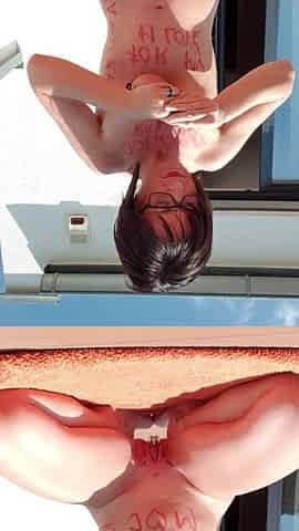 Julie Spanking Titts and Pussy Outdoor