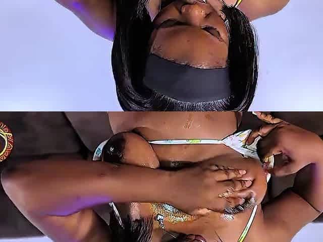 Nigerain pornstar Large Butty slashed by Gaintcock