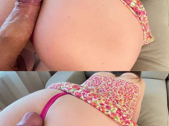 Brazenly Fucked Stepmom When She Was Stuck on the Couch - Russian Amateur with Dialogue